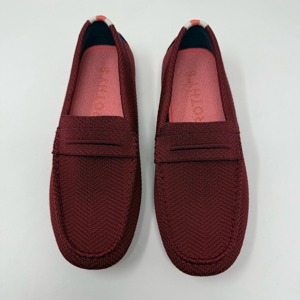 Rothy's The Driver Loafers Women's Shoes Sz 8.5 Merlot Herringbone Retail $189